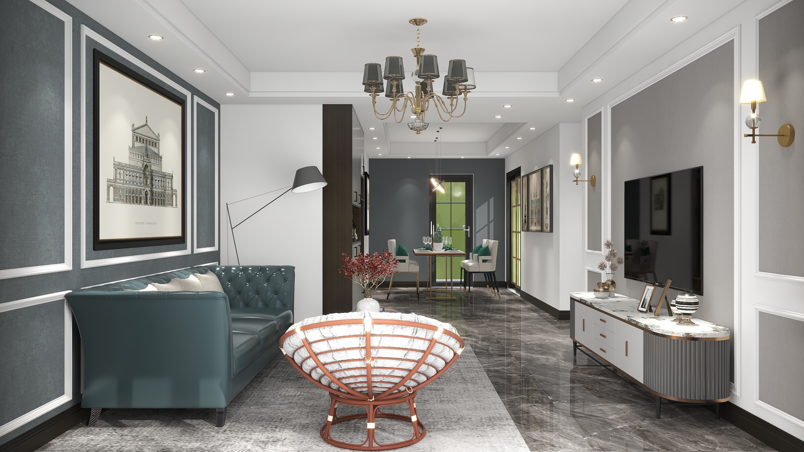 云起设计丨云起-《津都》凤凰城丨130m²装修效果图