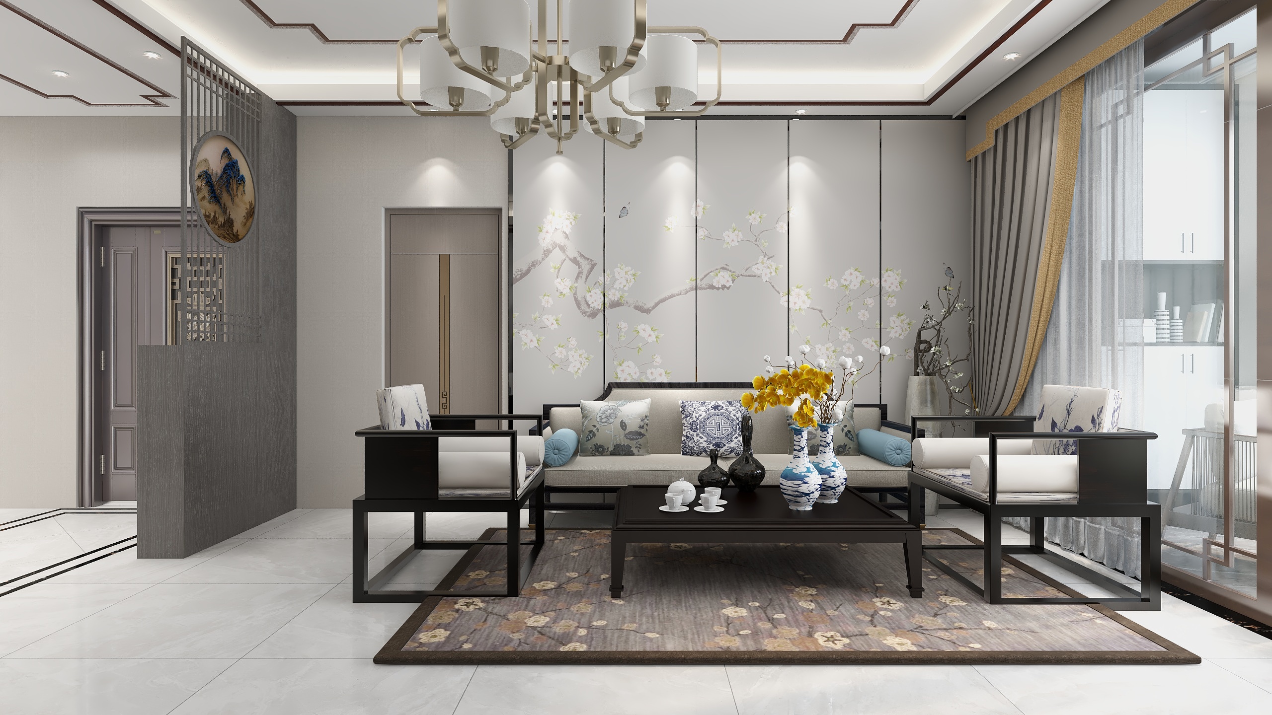 那那nana-华鼎新天地新中式装修效果图