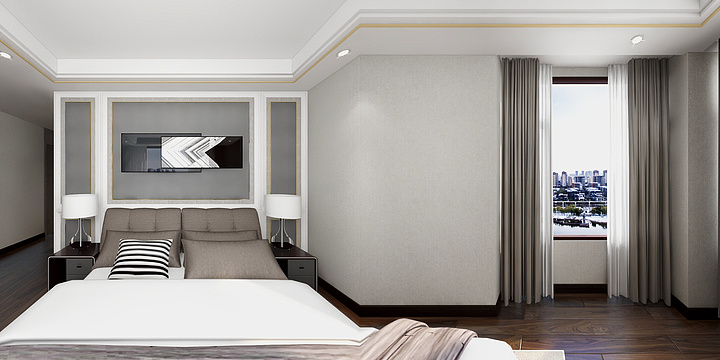 qzd123-叶总别墅二楼主卧-装修设计方案