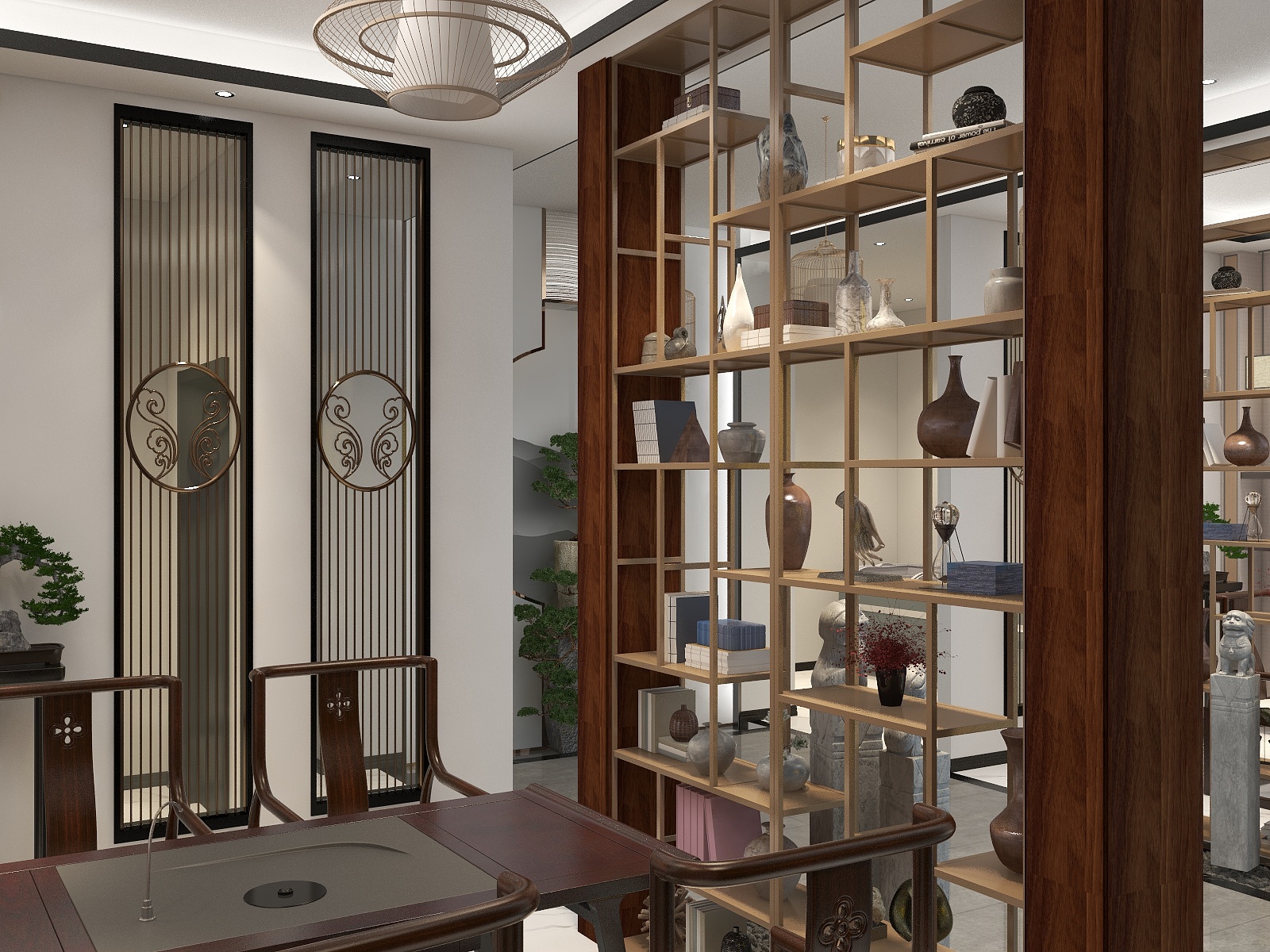 LiangYanbing-茶室1层园林风格-副本-装修设计方案