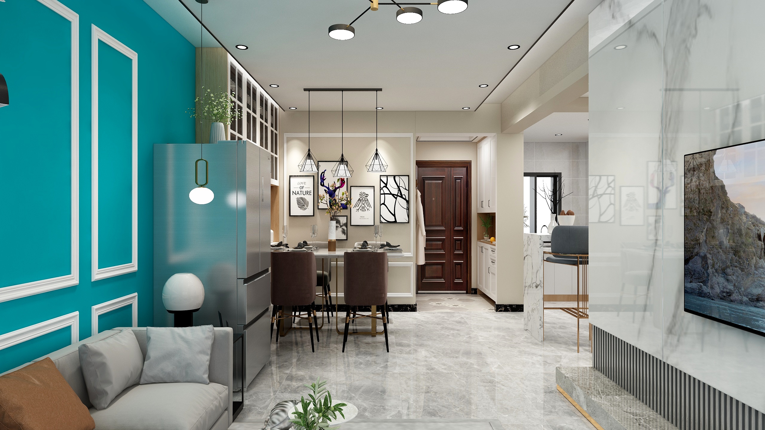 黄老邪y-德信海德公园83.00㎡A2’3室2厅1卫1厨-装修设计方案