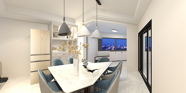 一帆空间设计-聚旺城市花园20-601-装修设计方案