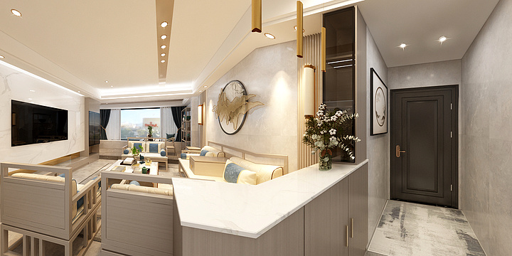 萤火虫装饰设计熊洵-嘉悦城1#2单元2504何姐-装修设计方案