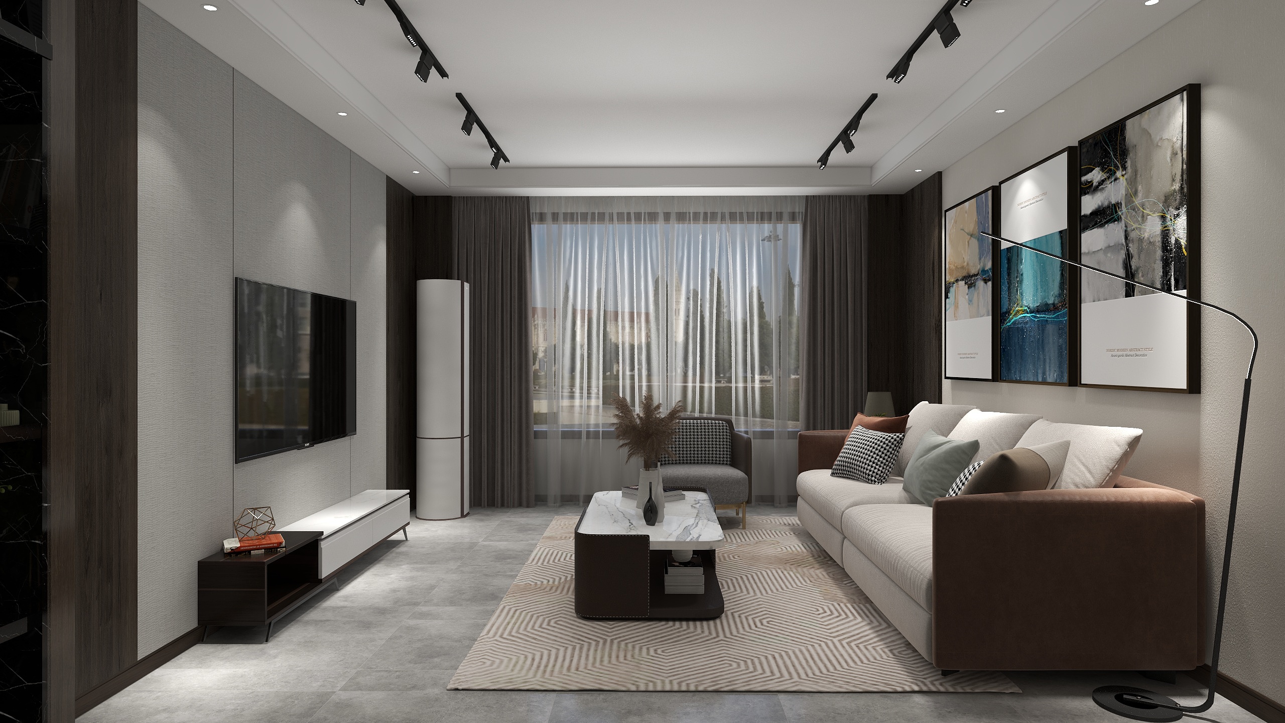 于晓菲-现代风格loft-装修设计方案