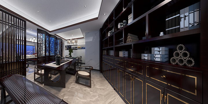 设计XHJ-贵华别墅效果图--装修设计方案