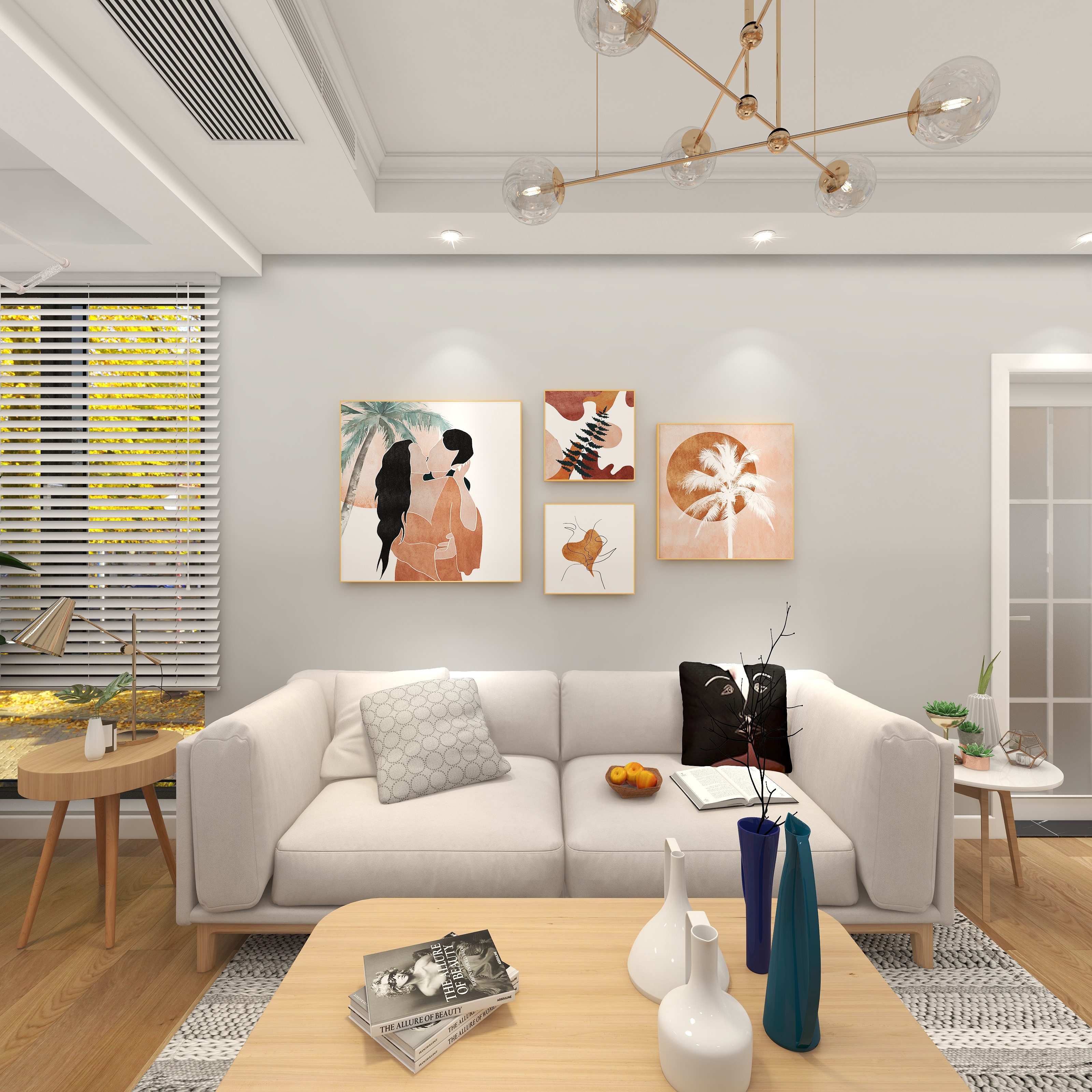 全景VIP设计-[残雪]北欧75m²装修效果图