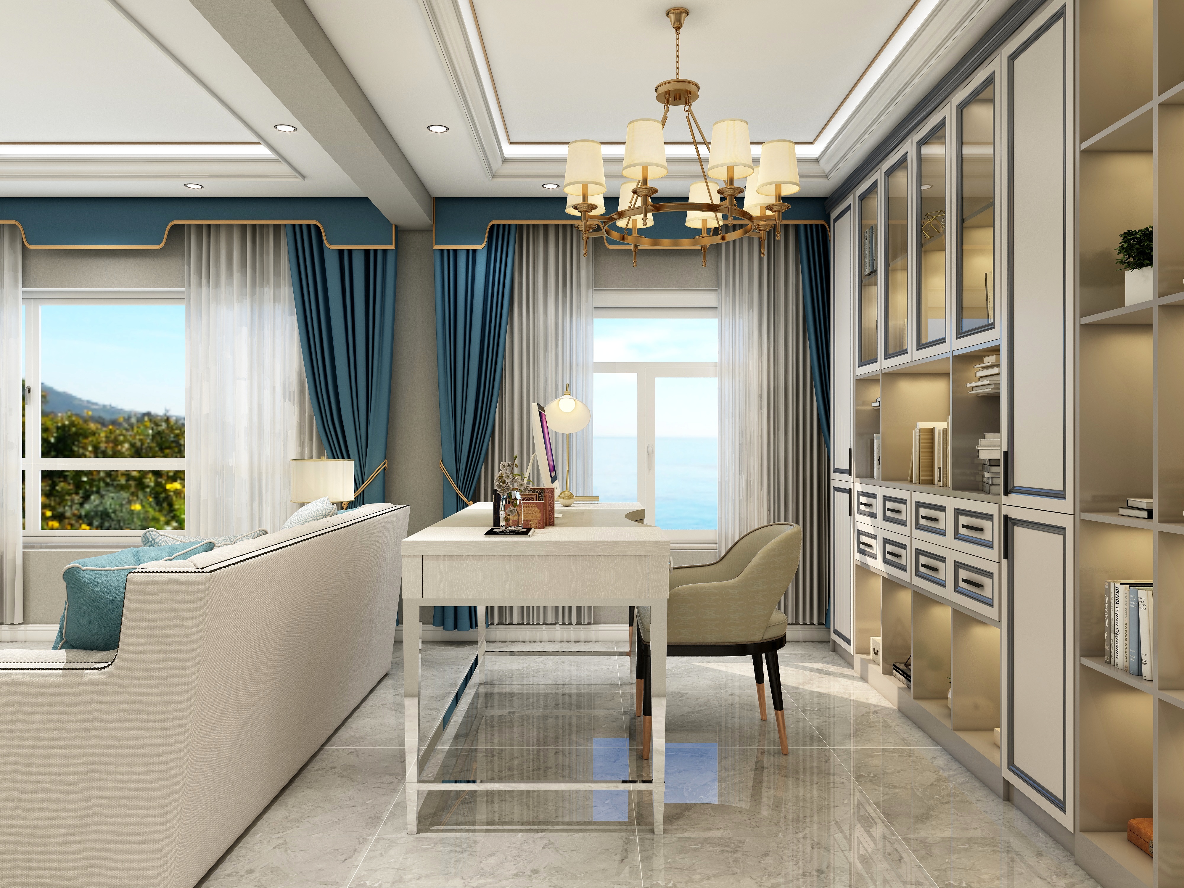 至简名设一钱春-113平简美风格两居室装修效果图