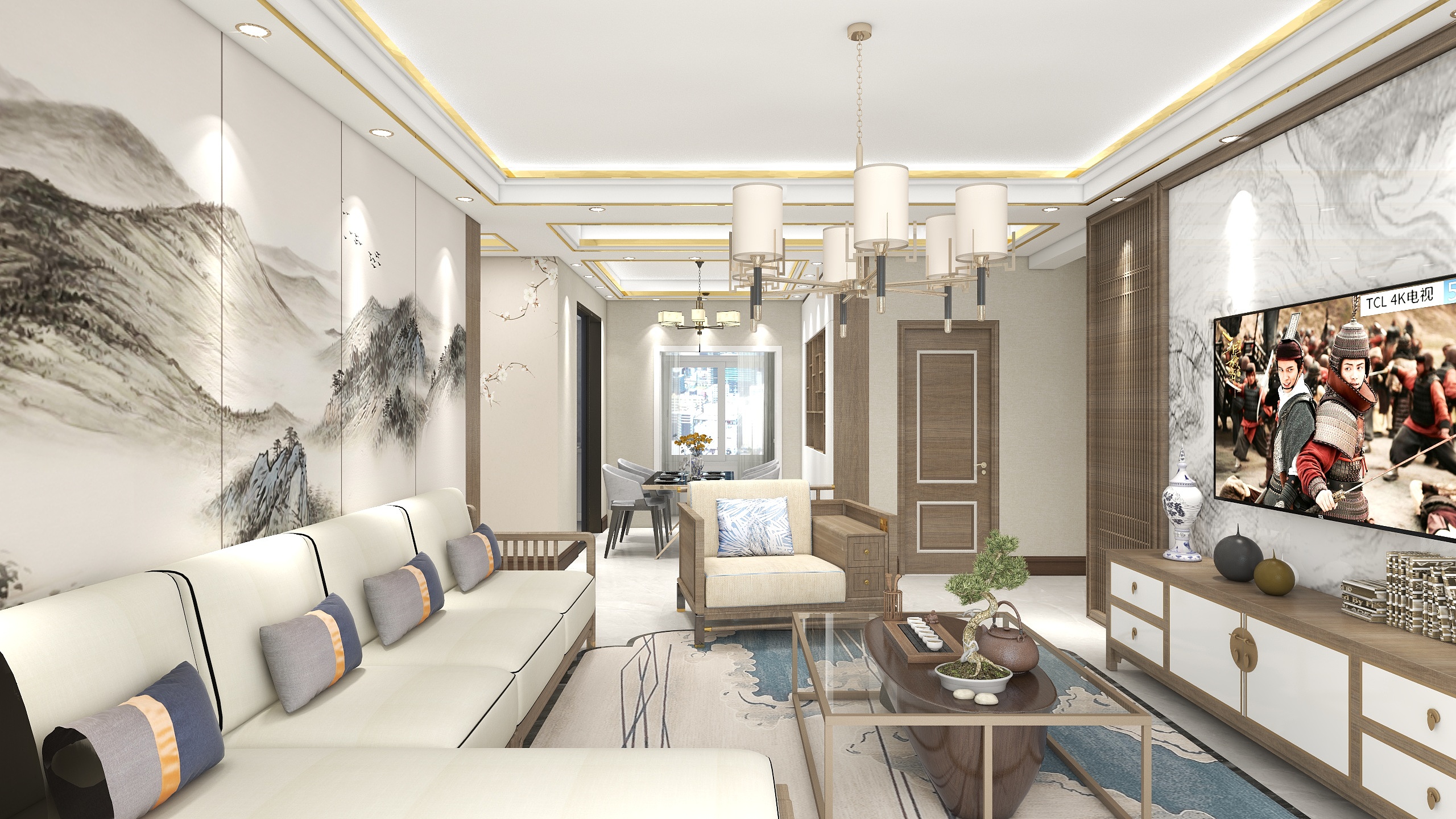 久叶设计-翡翠公馆新中式-装修设计方案