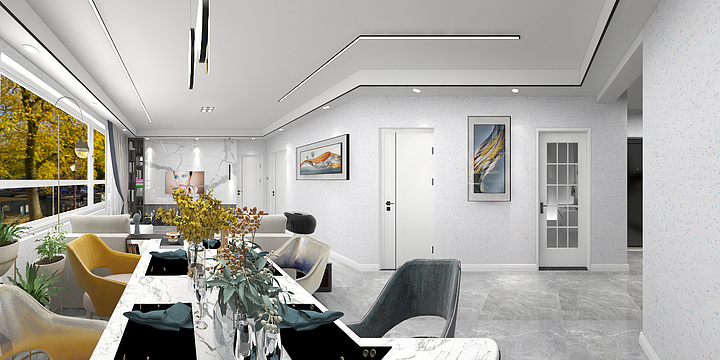 西昌美霖家装饰余设计-田姐福宅效果图-装修设计方案