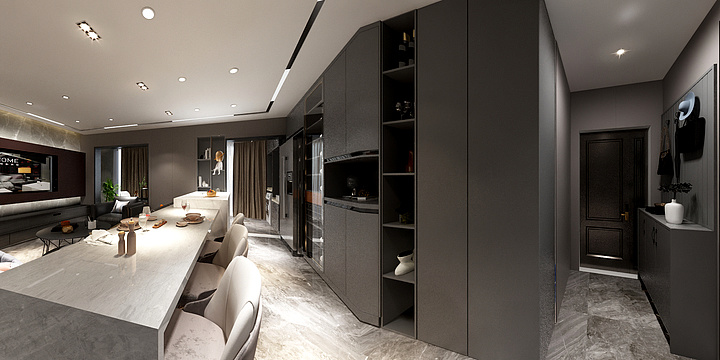 d小章鱼设计-齐家--德福骏景御园后现代-装修设计方案