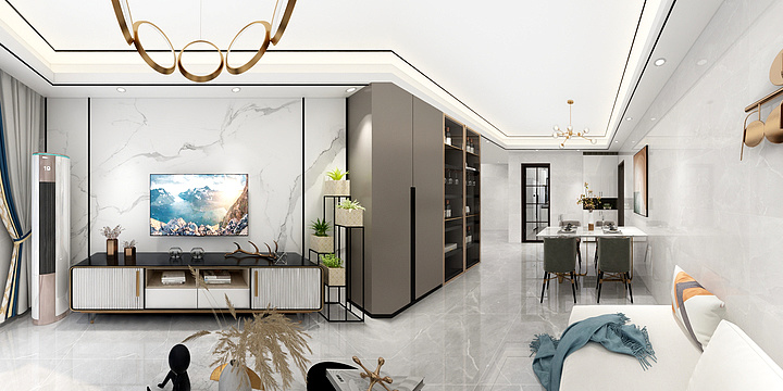 潮聲-《简于形.奢于心》现代轻奢·珑湾花园-装修设计方案