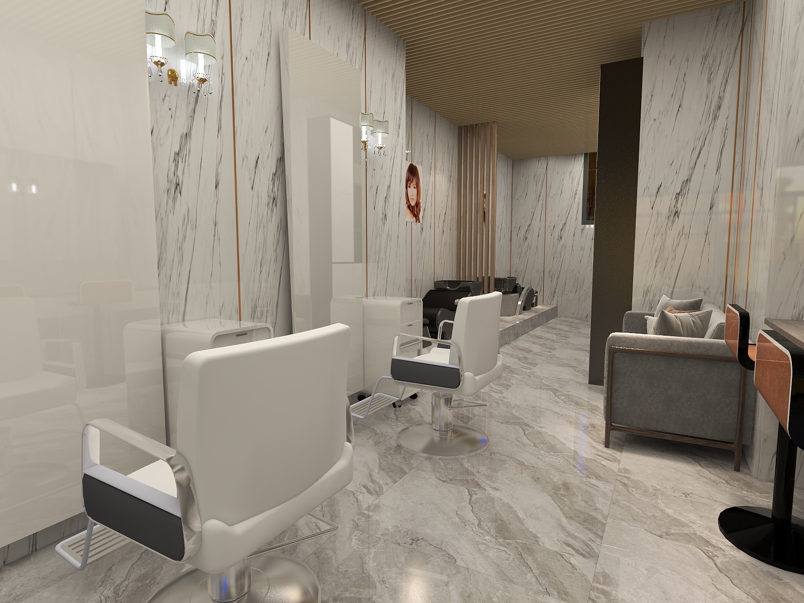 金冠丰装饰~李祥义-理发店装修方案-装修设计方案