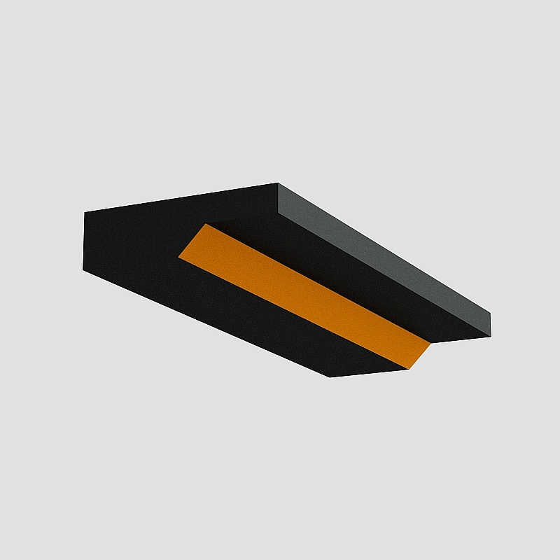 酷家乐大板收边线-双色（试用）-黑3D模型
