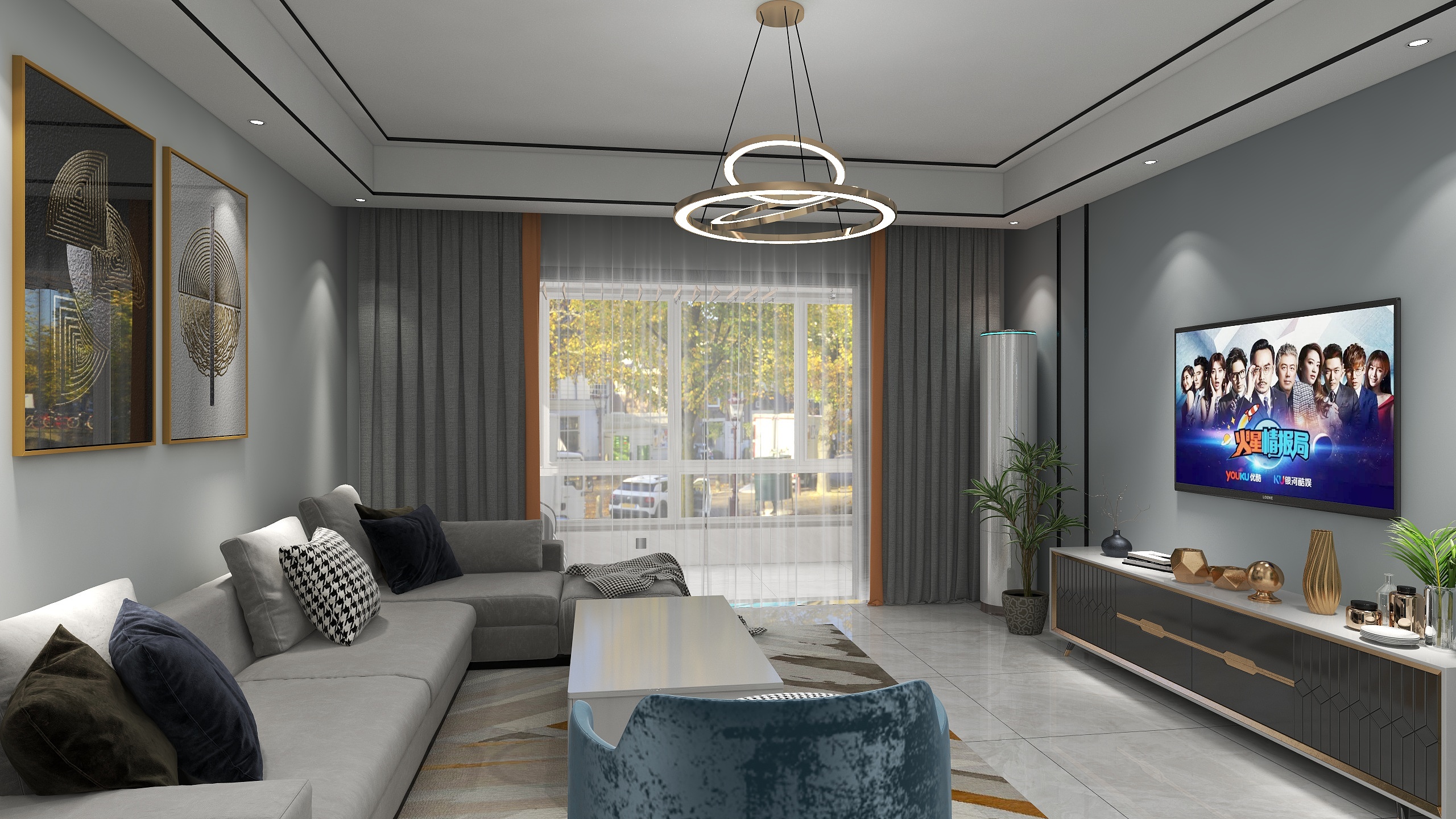 陕西尚画星装饰-陕西尚画星装饰（轻奢风）方案一-装修设计方案