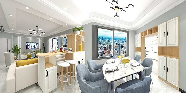 家乐装饰Lvender-首创天府滨江-装修设计方案