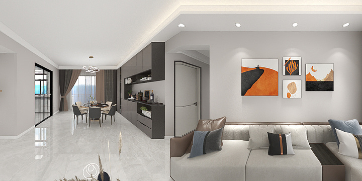 CMD设计-万和城16-301现代简约-装修设计方案