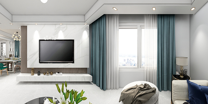 全案室内设计0000-公园天下7#1401-装修设计方案