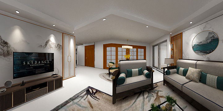 梁工-吉丹尼整木-驿山高尔夫副一楼-装修设计方案