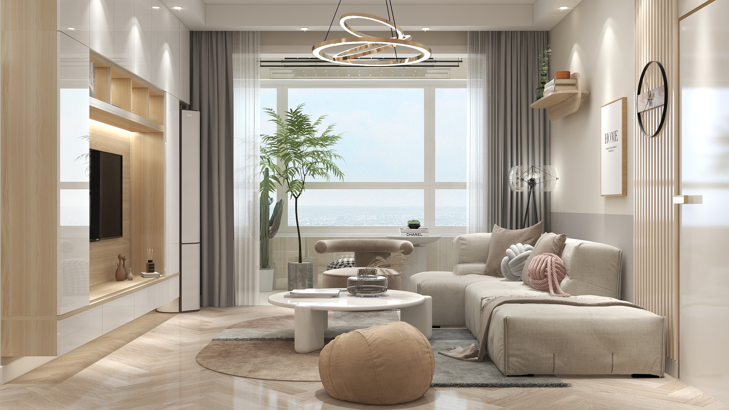 王思力-90平两居北京鸿业兴园--北欧温馨风装修效果图