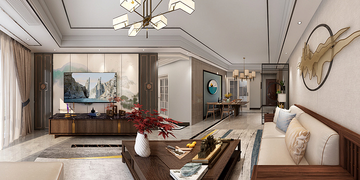 谭秋-荣福家园新中式-装修设计方案