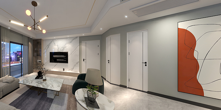 易发书-玉兰湖9-8-2效果图-装修设计方案