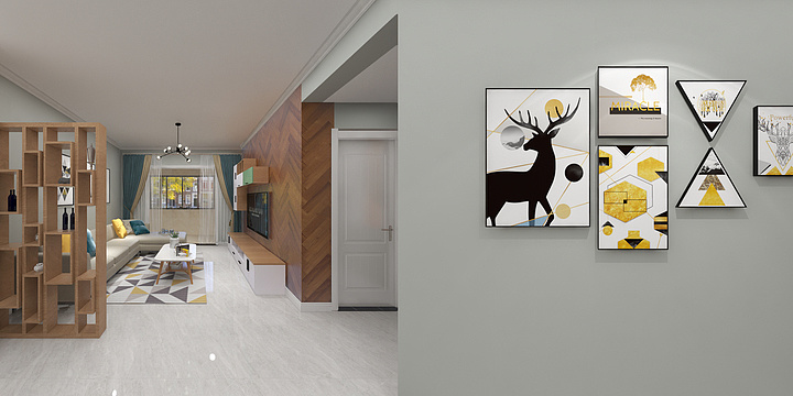 贼稳妥-中铁金宸郡84平北欧风格-装修设计方案