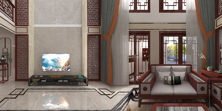 自由设计阿华-新中式-装修设计方案