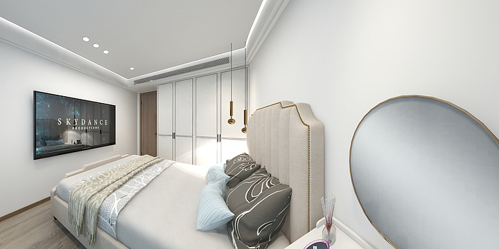 钟钟空间设计-金地城新居-改二卧-装修设计方案