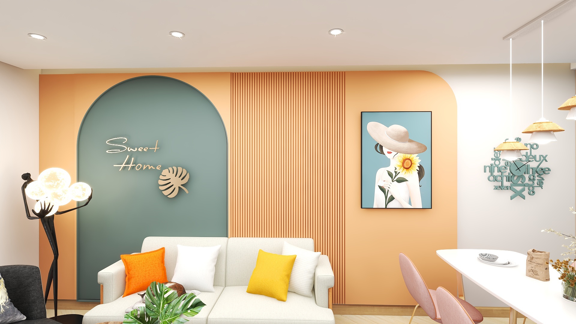 Mr丶邬-德信海德公园83.00㎡A2’3室2厅1卫1厨装修效果图