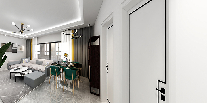 AsqaUO-瑞和园89.50㎡B户型3室2厅1卫-装修设计方案