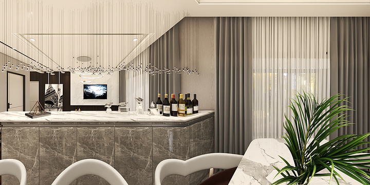 钧旗装饰-碧桂园#现代奶油-装修设计方案