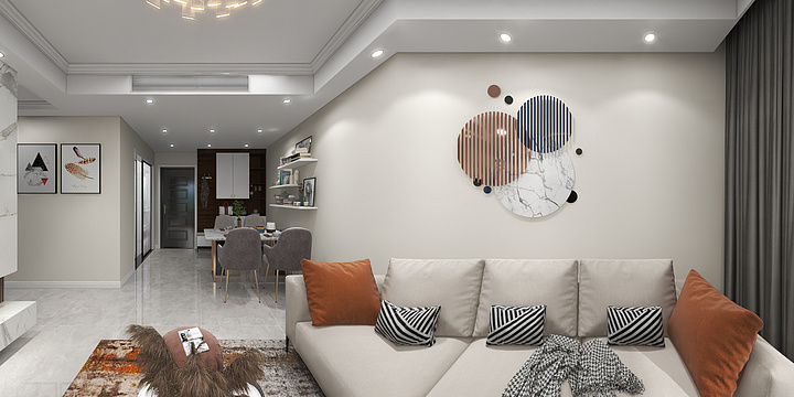 居墨-100平方现代简约风格-装修设计方案