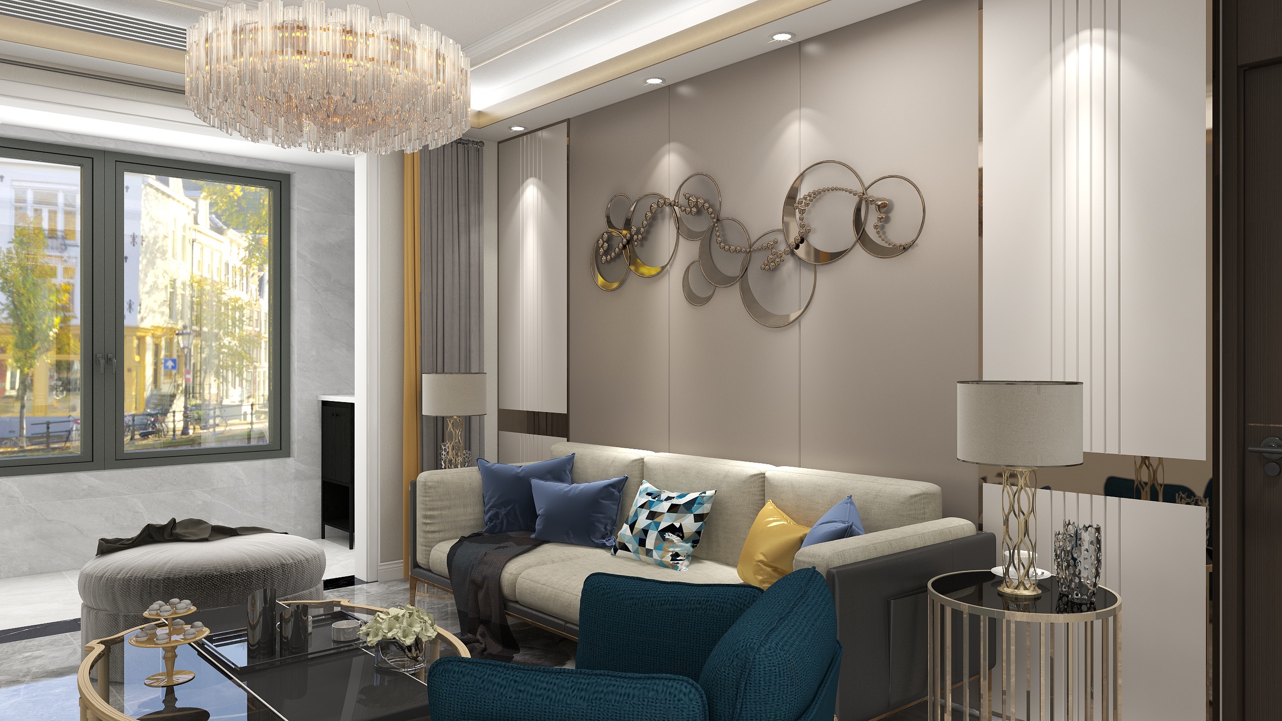 孙洛罂-万和城-现代轻奢96m²-装修设计方案