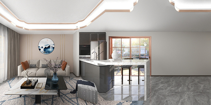 坤木空间设计-润元名著1楼-装修设计方案