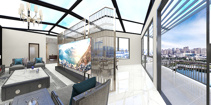 海南盈彩美居装饰屯昌分公司-科技路自建房7楼-装修设计方案