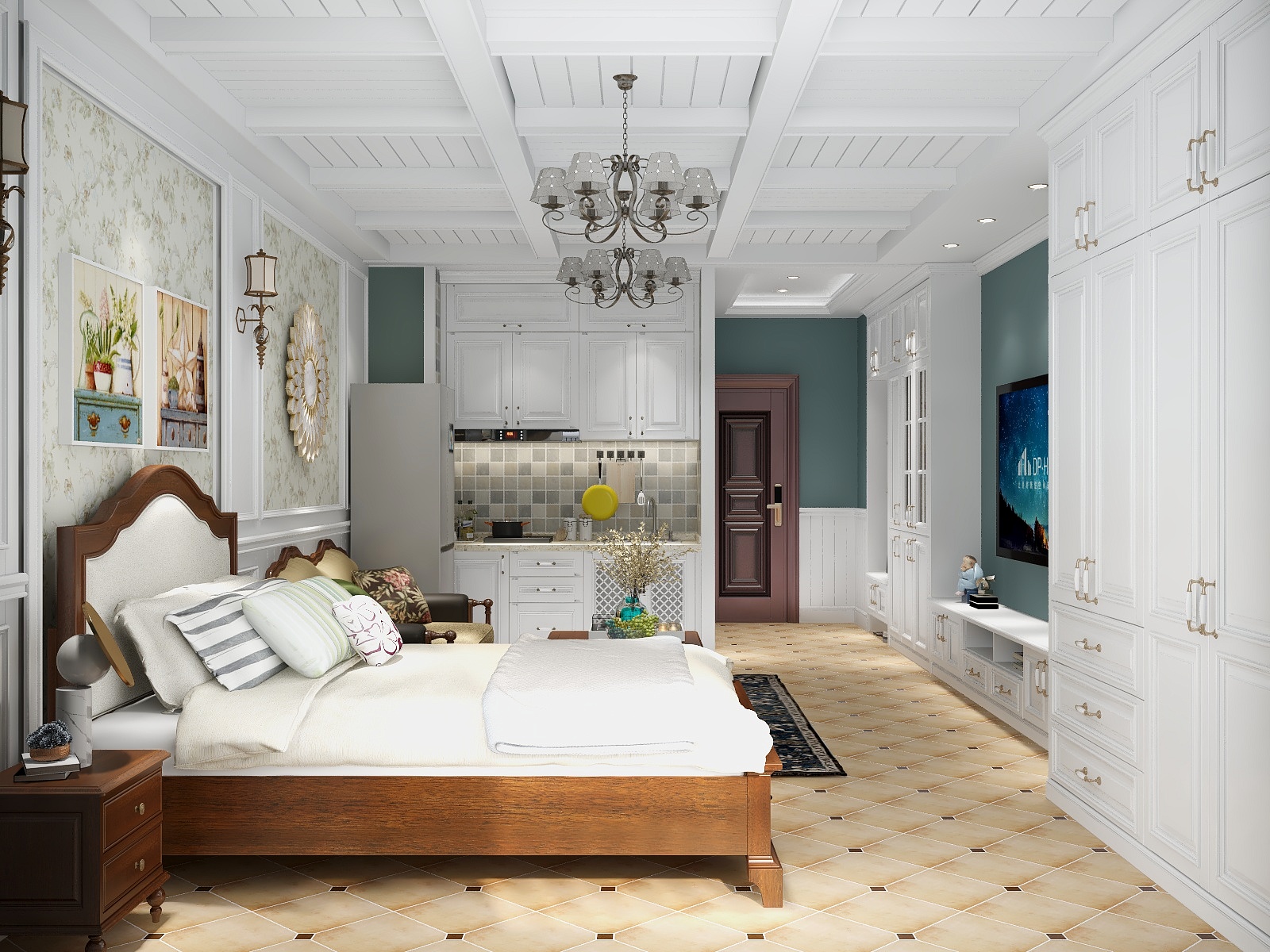 班木设计2-万达公寓（57m²邓秋霞）装修效果图