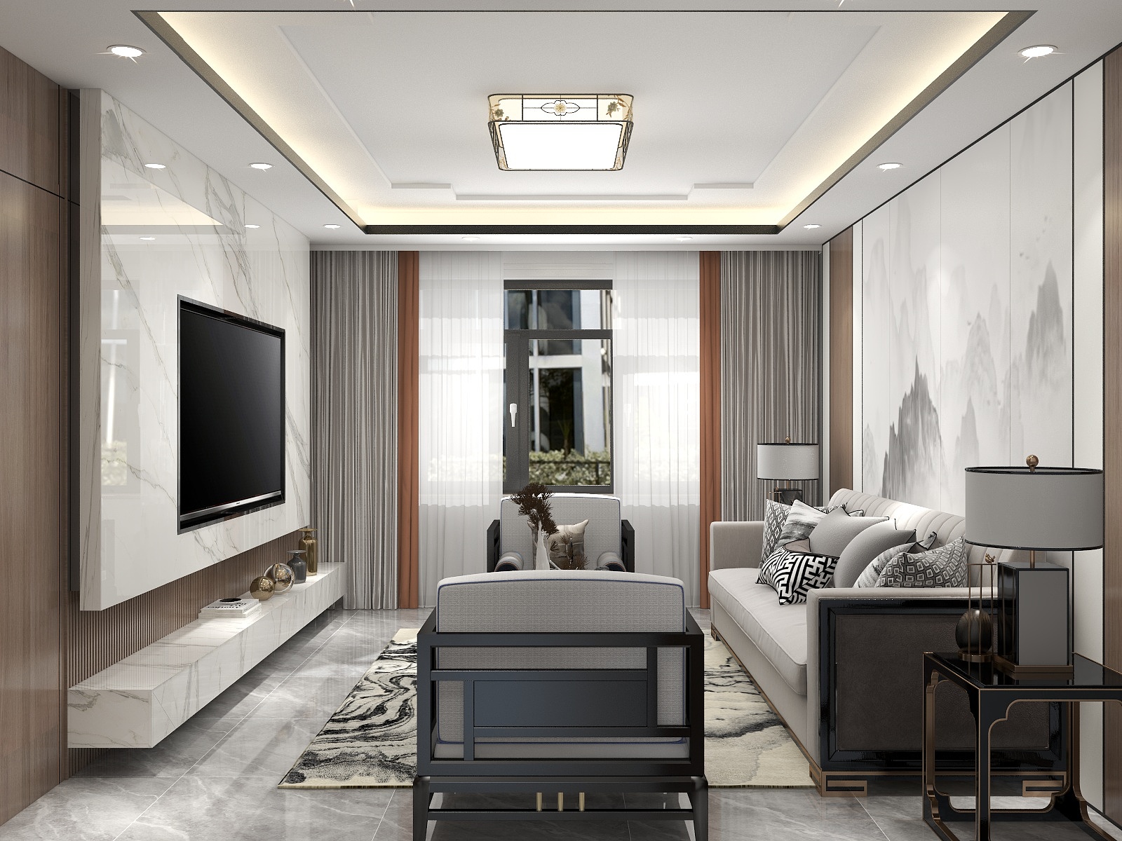 SY敏敏13596935017-西湖小镇87平装修效果图