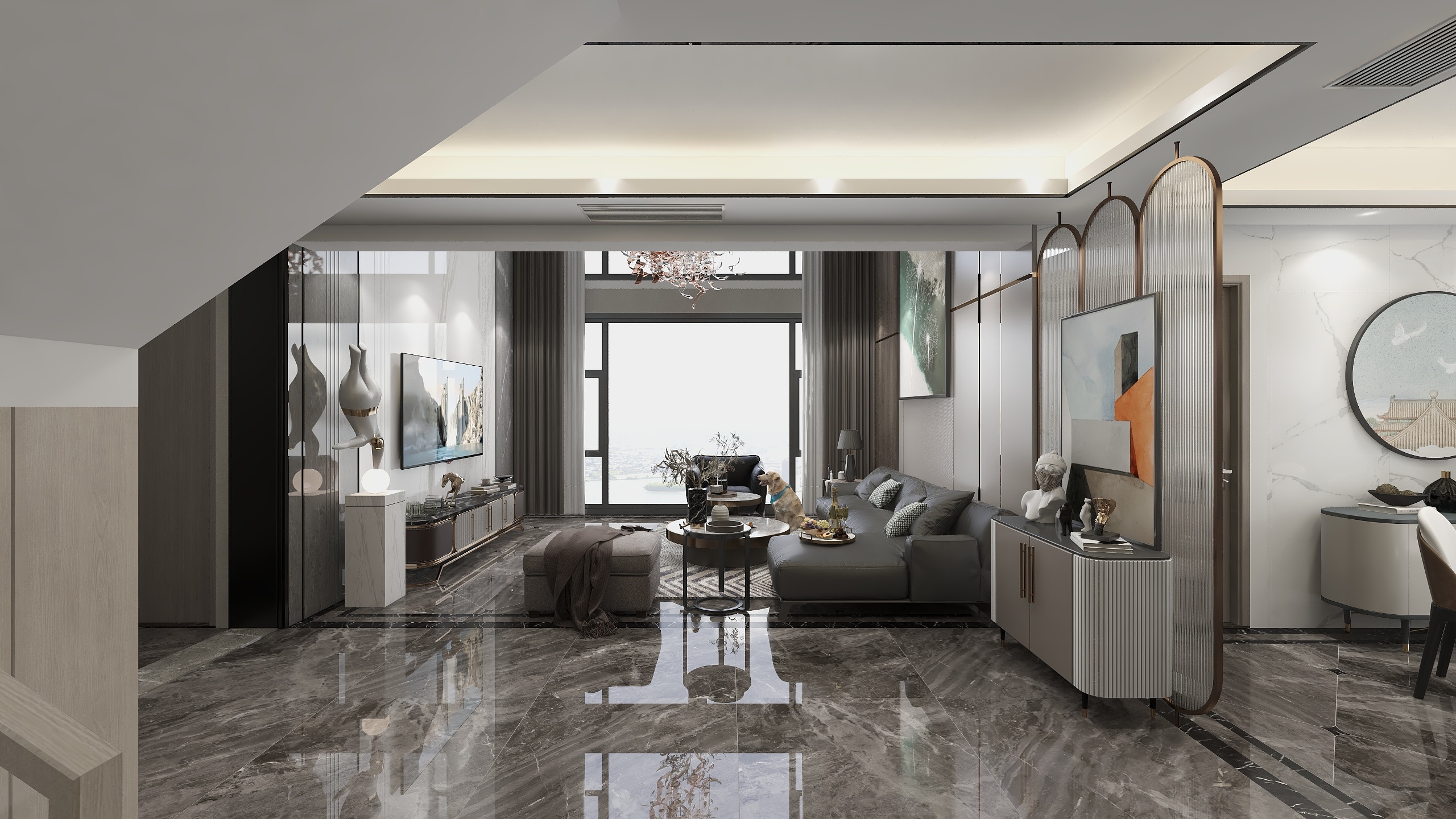 铭瑞装饰设计有限公司-金河湾1881现代简约190㎡2室-装修设计方案