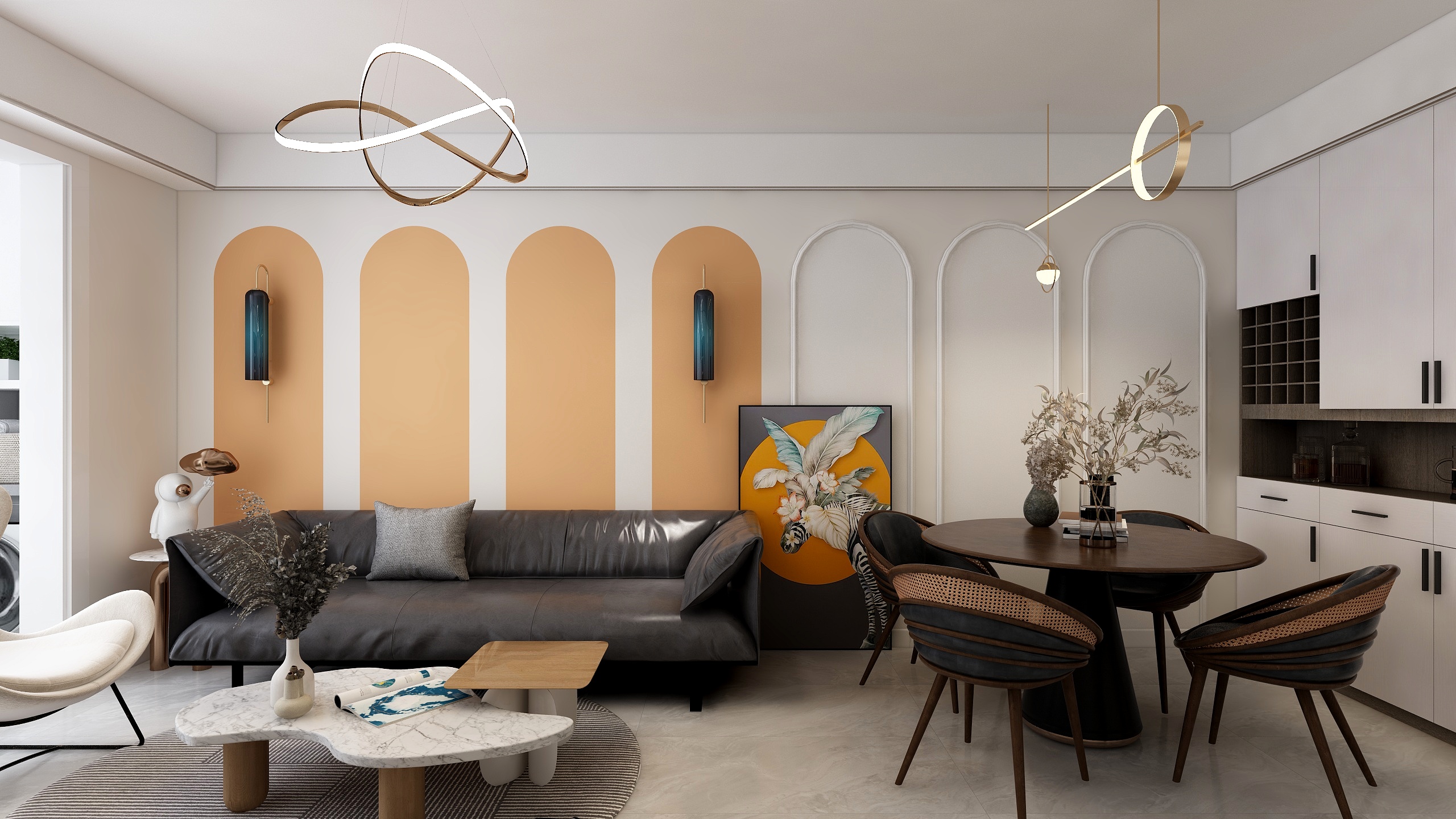 驭方-德信海德公园83.00㎡A2’3室2厅1卫1厨-装修设计方案