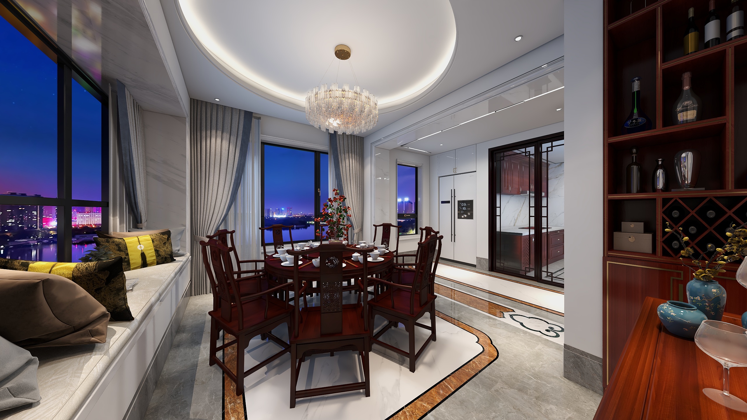 鼎舍装饰-设计师许工-逸泉山庄碧绿八径5号室内设计方案-装修设计方案