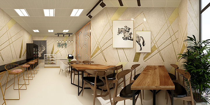 九十度装修0998-博格拉～奶茶馆-装修设计方案