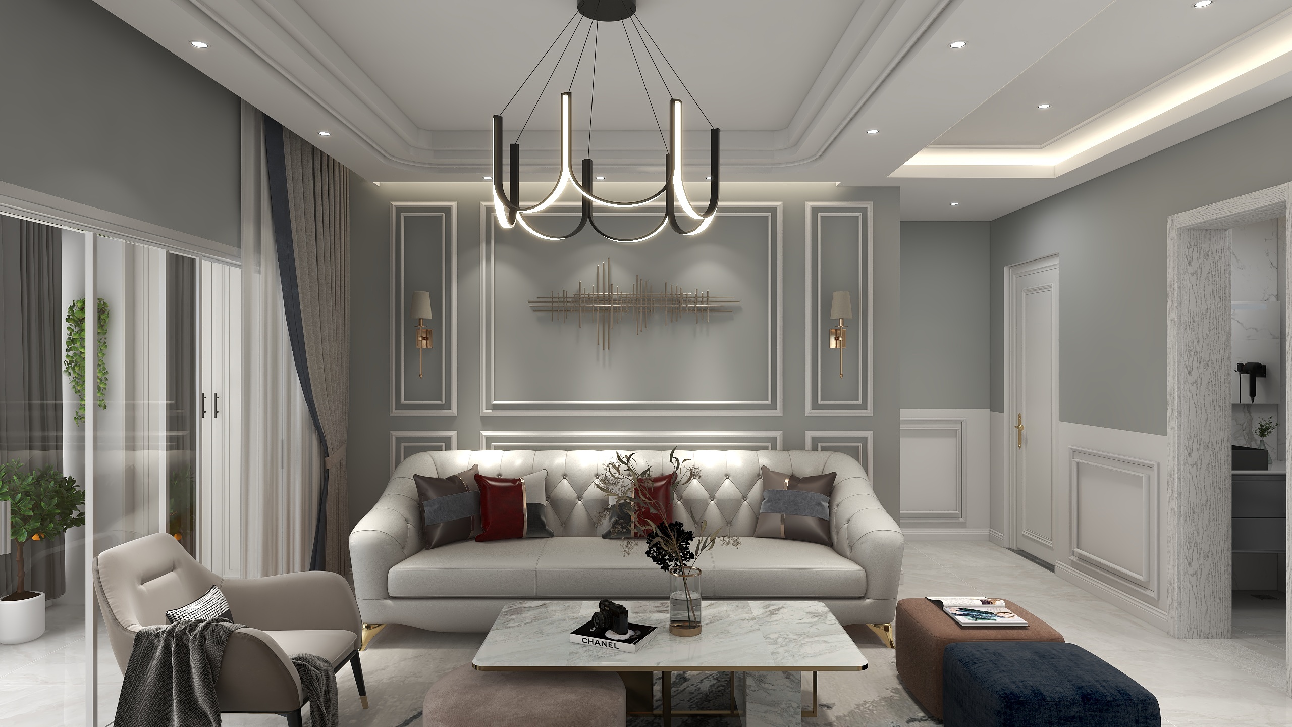 -.-.-.--《色彩与线条的碰撞》装修效果图