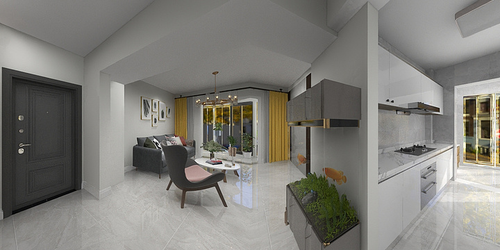 室内设计-周俊飞-梅花山庄-装修设计方案