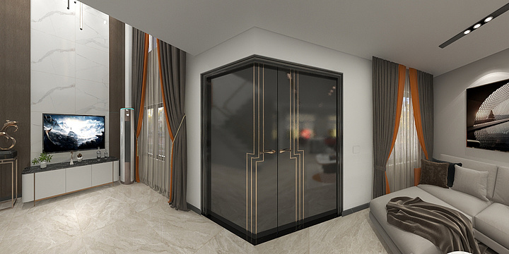 颜墅空间-中心公馆6栋201(2)-装修设计方案