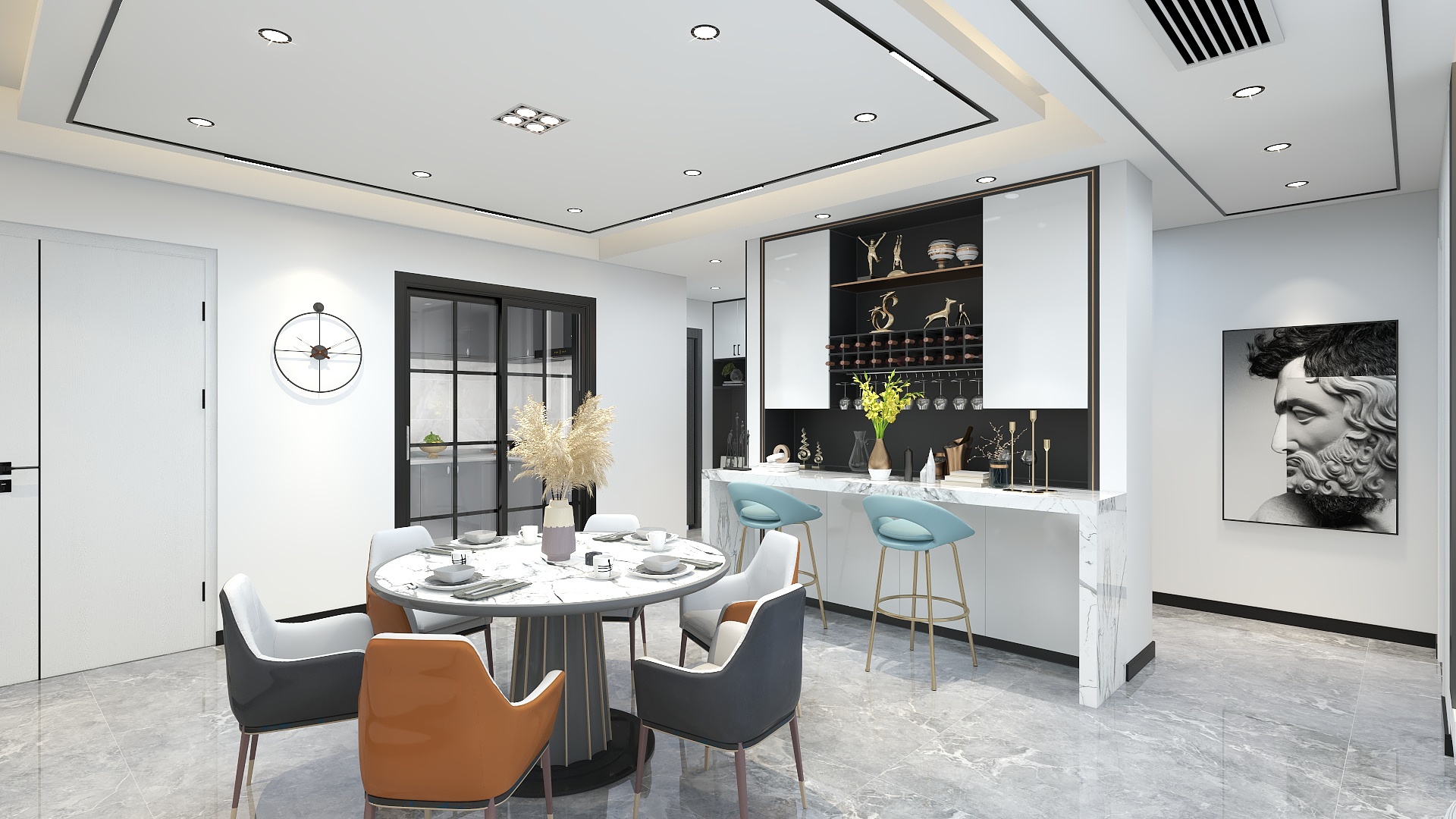 若初见陈-170m²现代轻奢四居装修效果图