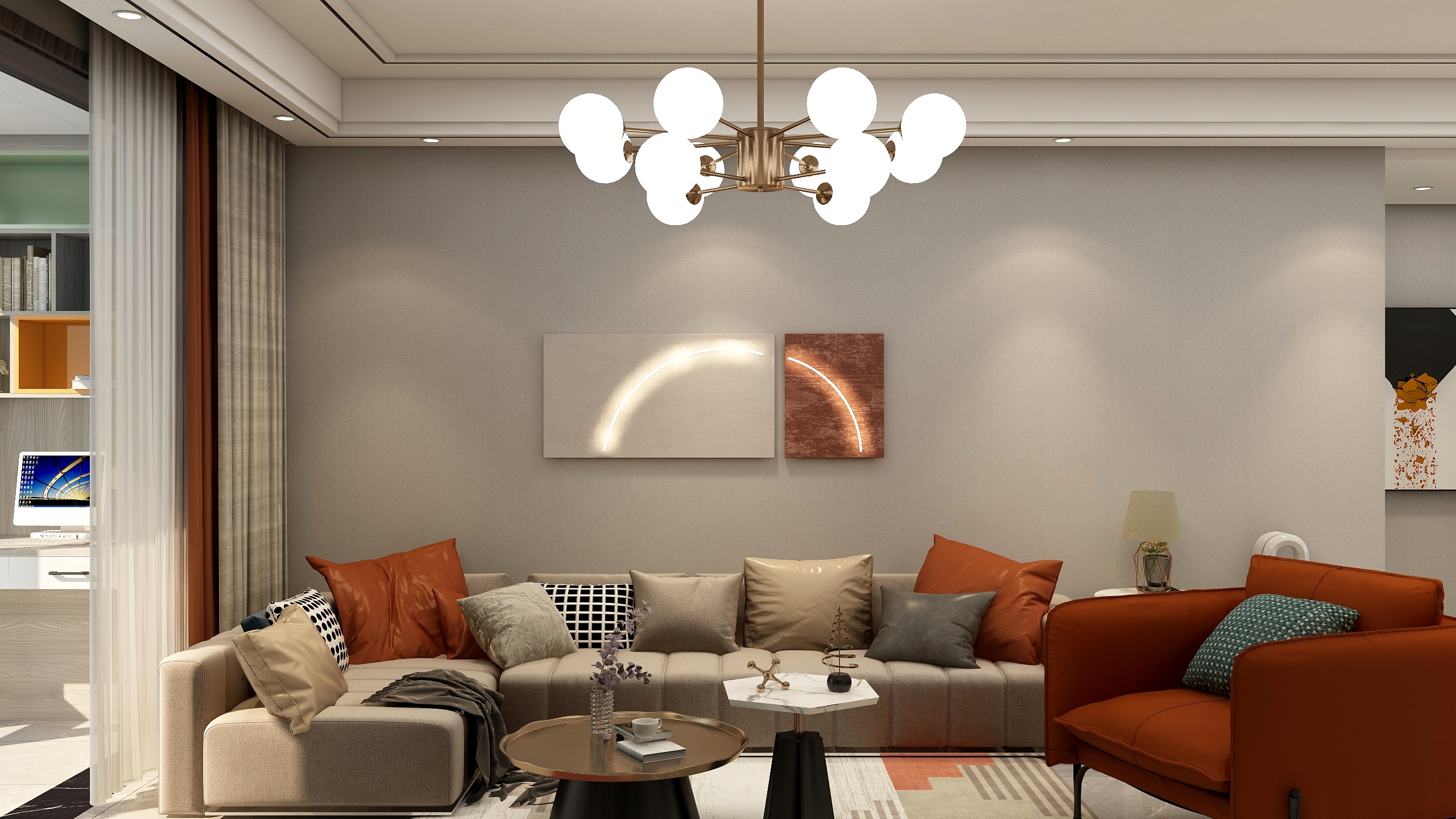 宋晓军-120方轻奢三居-装修设计方案