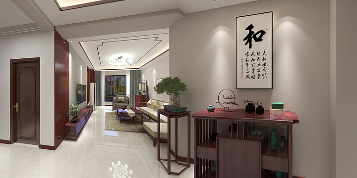 德福美家装饰-桂花园76-1-1001-98㎡中式-装修设计方案