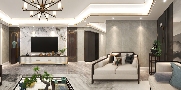 川川Sc-水韵长滩f3轻奢新中式-装修设计方案