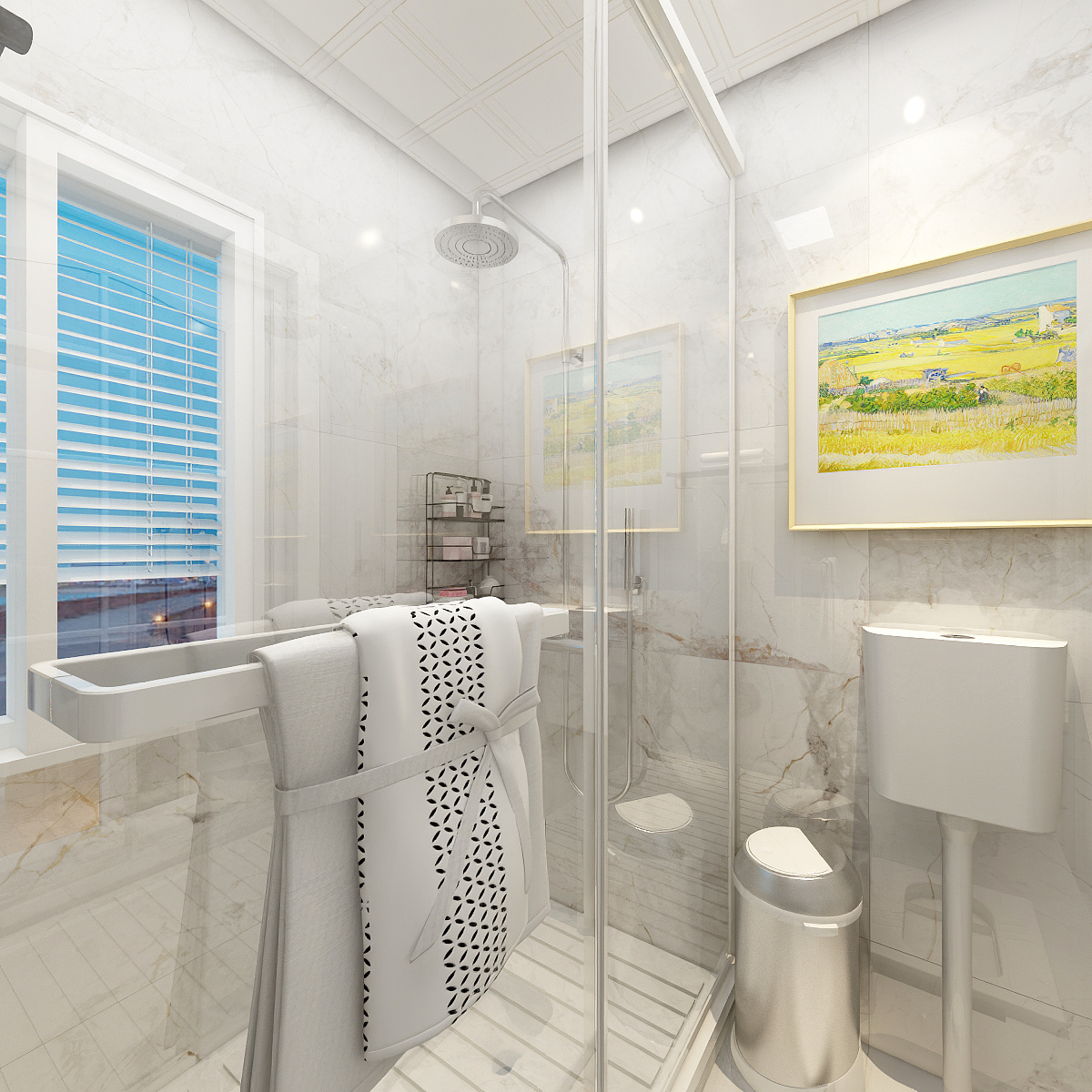 一八八啊九六五二二二五零-111平-法式三居室一层卫生间装修效果图第4张