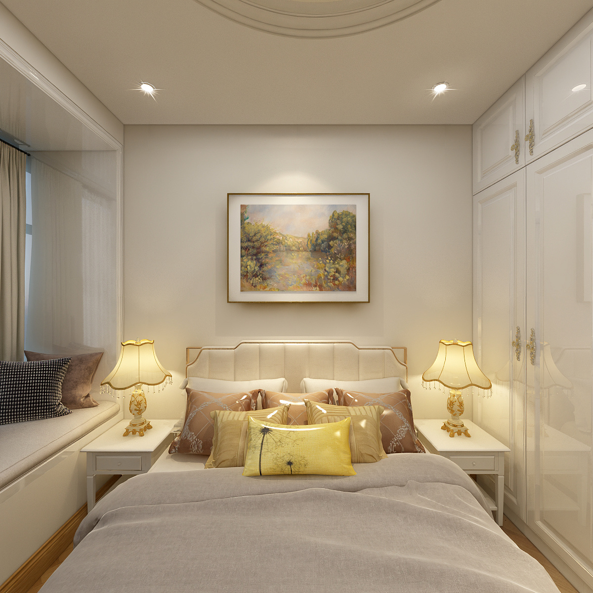 一八八啊九六五二二二五零-111平-法式三居室一层次卧装修效果图第4张